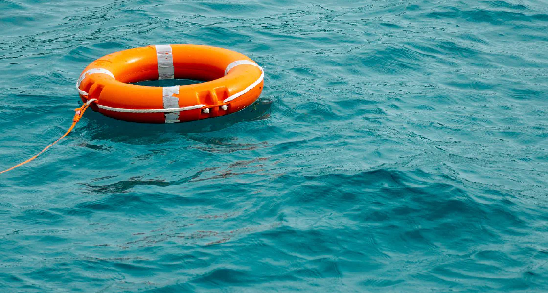 A real teaching photograph — the sea